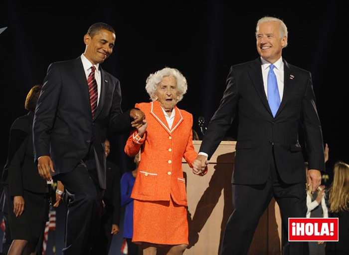 Joe Biden con su madre