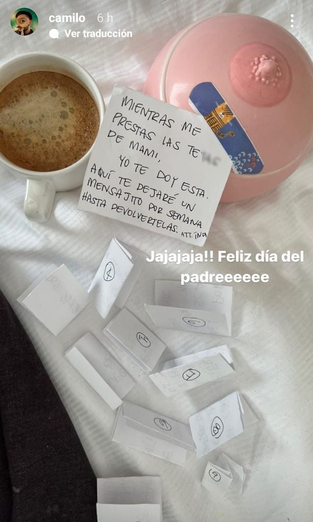 Regalo de Evaluna a Camilo