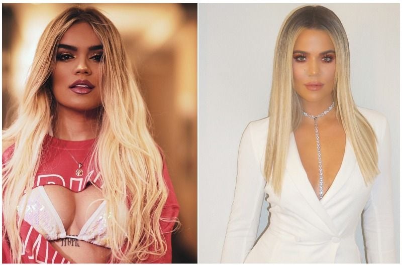 karol g khloe kardashian parecido05