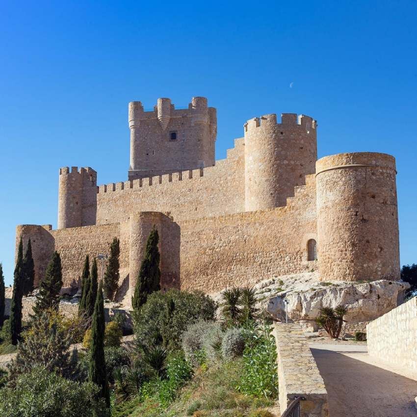 castillo de la atalaya en la localidad de villena alicante