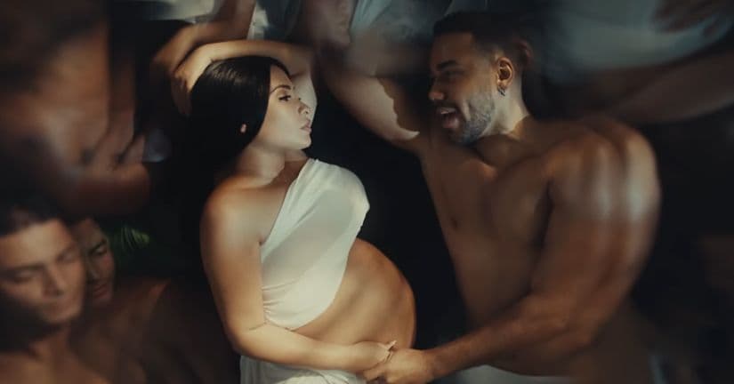 Romeo Santos y su mujer Francelys Infante en el videoclip del artista, Solo conmigo