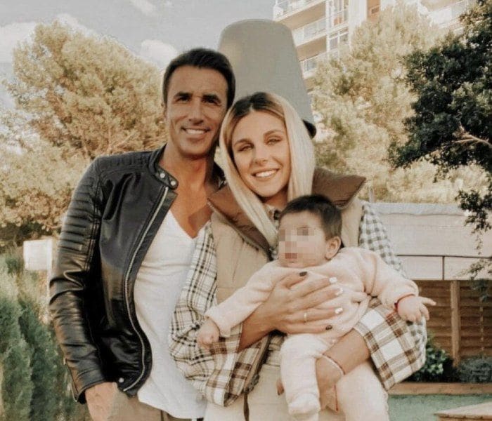 Hugo Sierra, Ivana Icardi y su hija Giorgia.