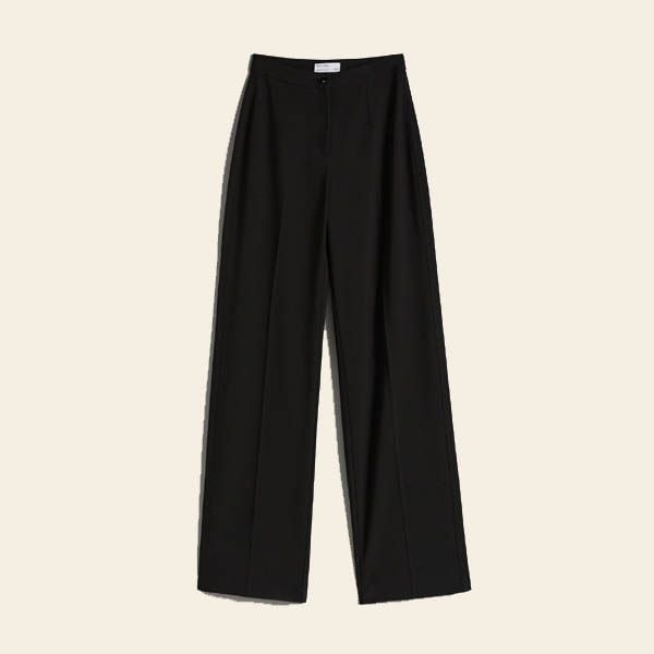 pantalones wide leg pinzas oficina bershka