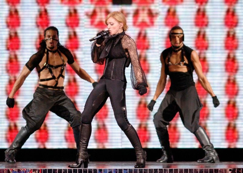 Madonna en uno de sus conciertos 