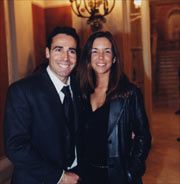 Alex Corretja y su exmujer Marta Cors en imagen de 2001