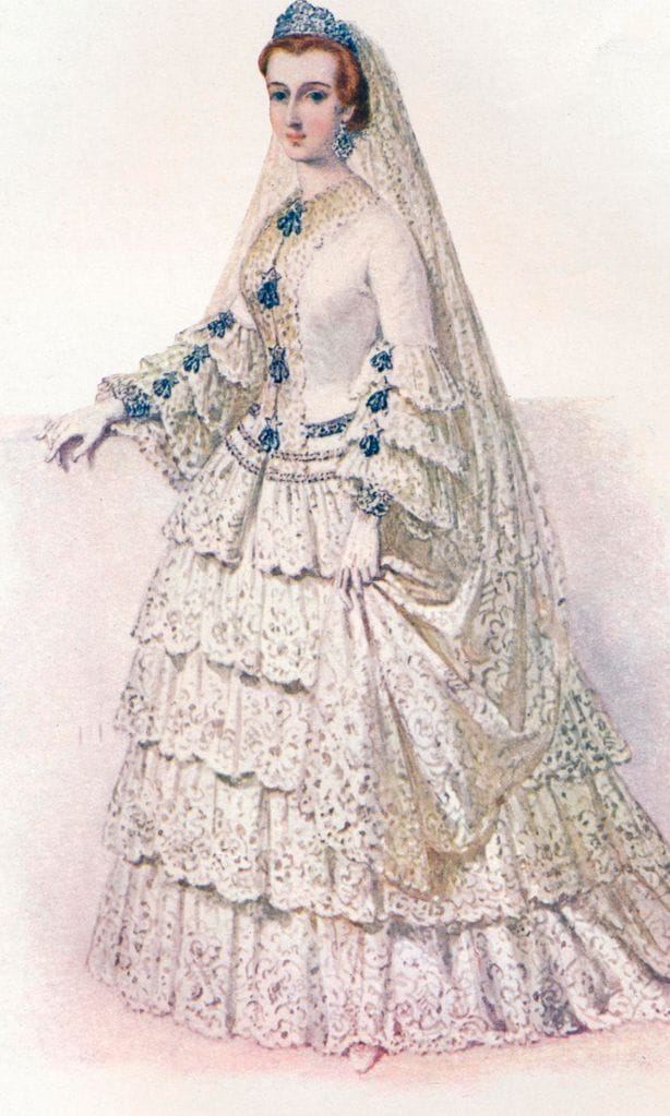 The Empress Eugenie In Her Bridal Dress, 1853, (1902).