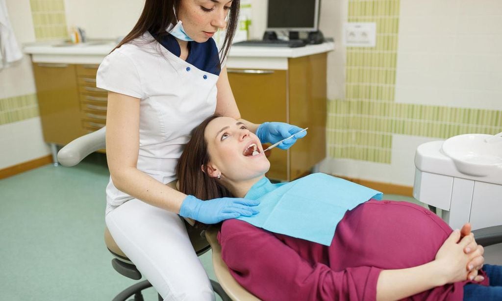 embarazada en el dentista