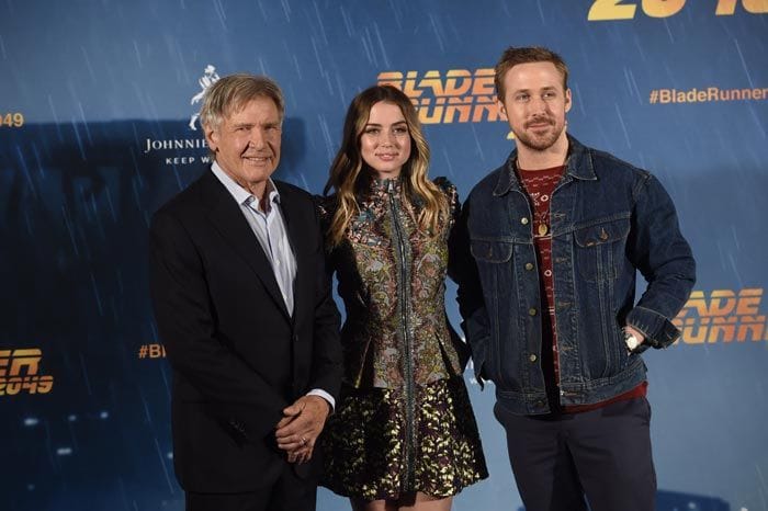 Harrison Ford, Ana de Armas y Ryan Gosling, en Madrid