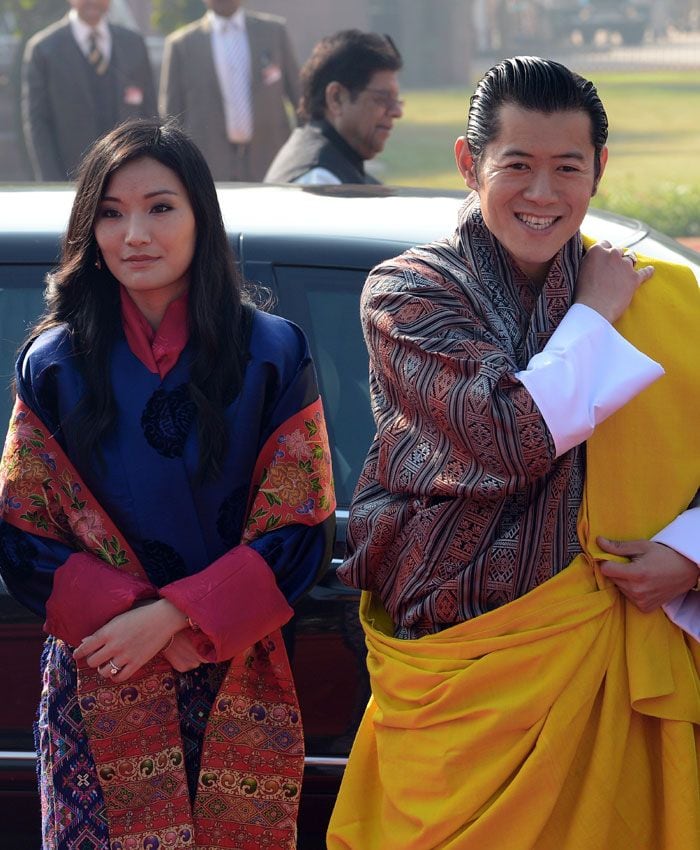 Los monarcas de Bután Jigme Khesar Namgyel y Jetsun Pema  