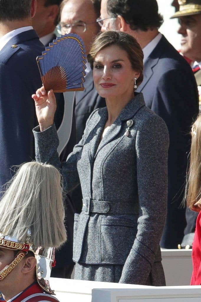 Reina Letizia en el 12 de octubre de 2017