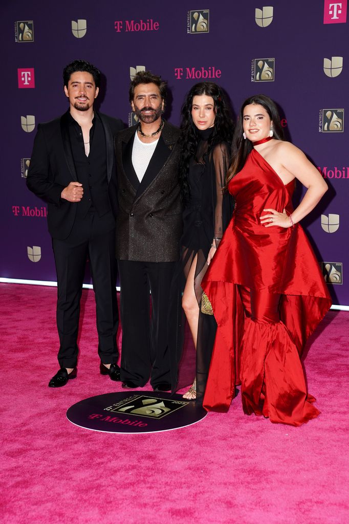 MIAMI, FLORIDA - FEBRUARY 20: Alejandro Fernandez and Camila Fernández attend Univision's 37th Premio Lo Nuestro at Kaseya Center on February 20, 2025 in Miami, Florida. (Photo by Sergi Alexander/Getty Images)