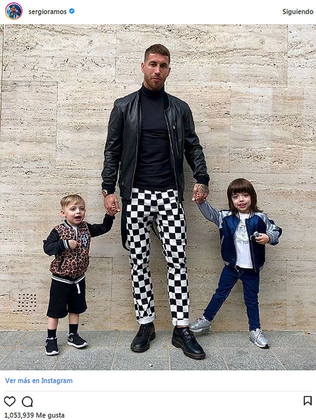 Sergio Ramos con sus hijos