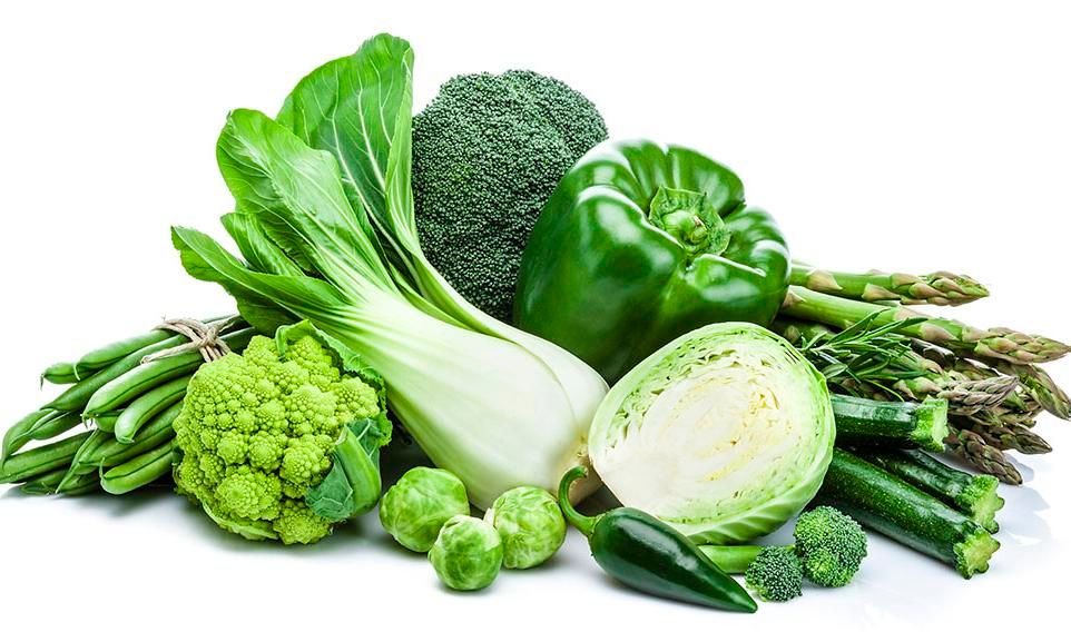 variedad de verduras verdes