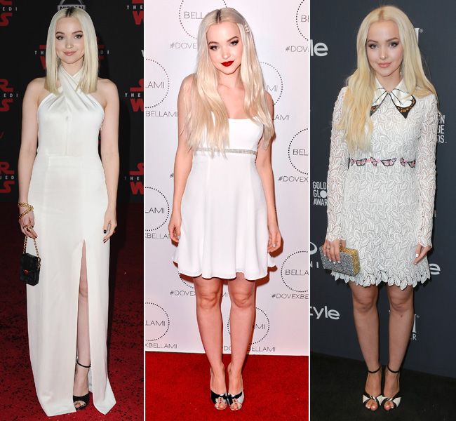 Dove Cameron vestido blanco