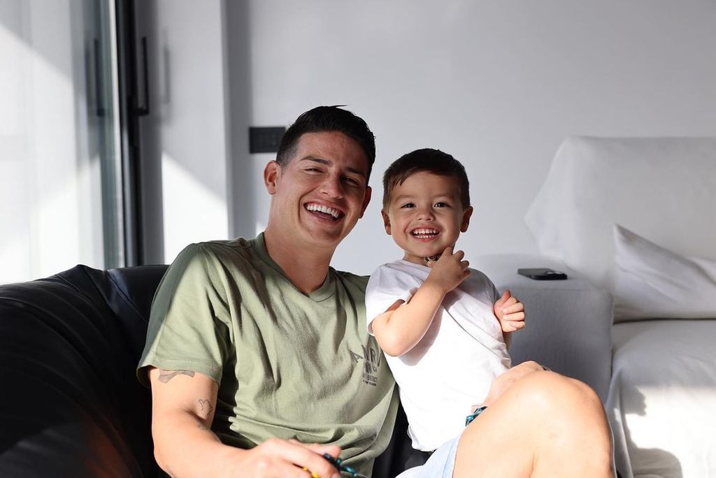 James Rodríguez con su hijo Samuel