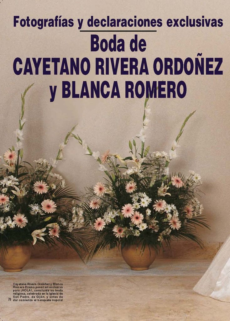 HOLA 2987 Boda Cayetano Rivera Ordoñez y Blanca Romero
