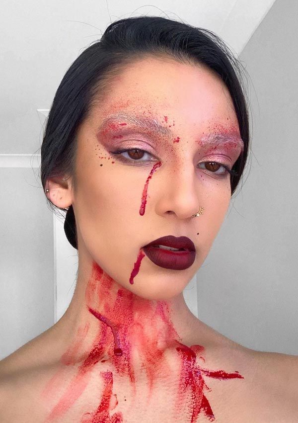 maquillaje halloween sangre