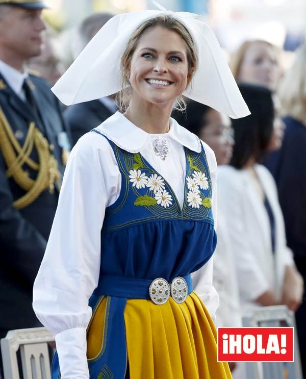 Magdalena de Suecia y sus hijos en el Día Nacional de Suecia