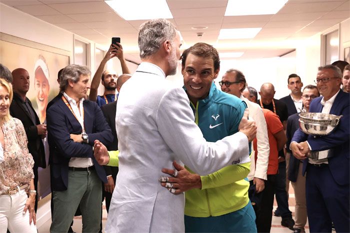 El rey Felipe y Rafa Nadal