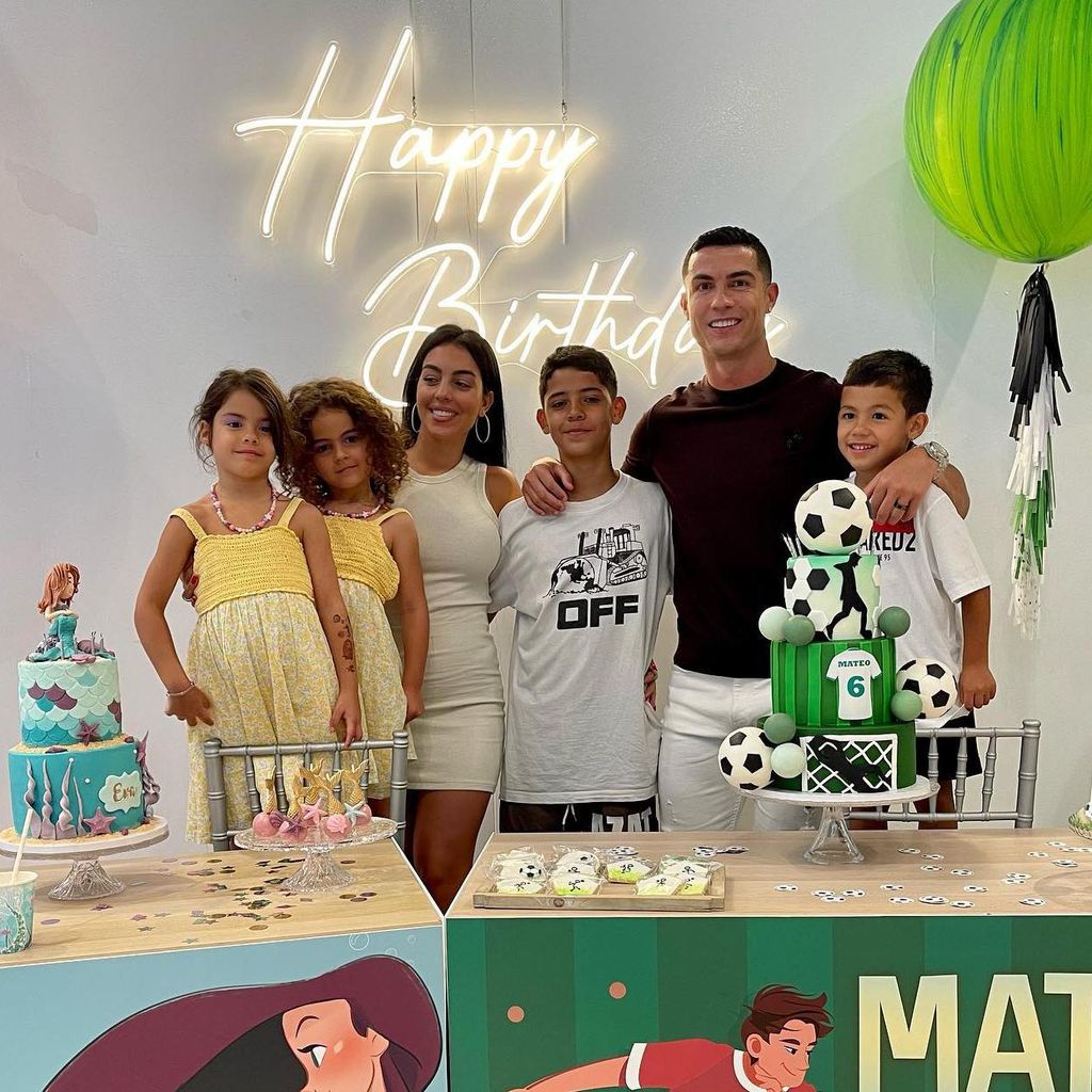 Georgina Rodríguez, Cristiano Ronaldo y sus hijos