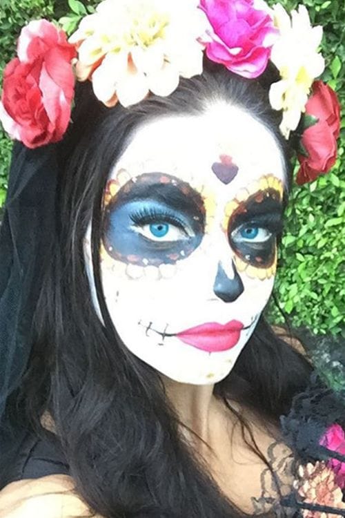 Adriana Lima, radiante de catrina mexicana