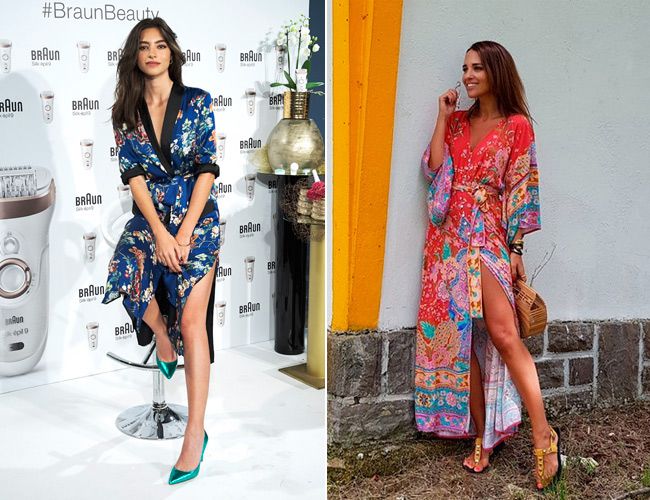 celebrities con kimonos como vestidos