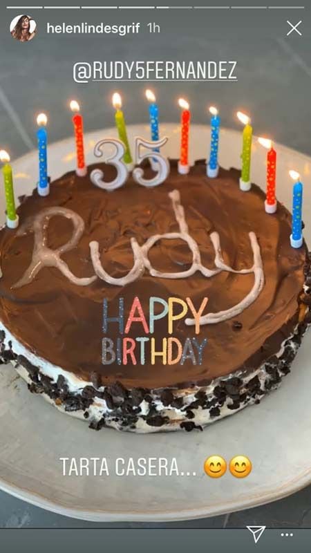 Gymkana, regalos, tarta... Las sorpresas de Helen Lindes y sus hijos a Rudy Fernández por su cumpleaños