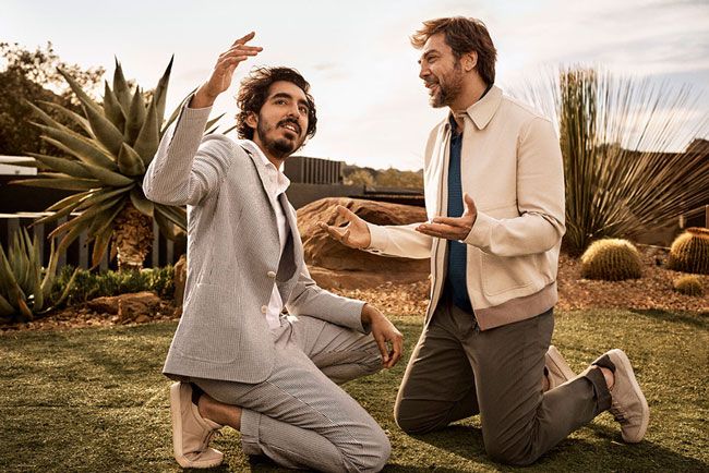 Javier Bardem y Dev Patel en la nueva campaña de Ermenegildo Zegna