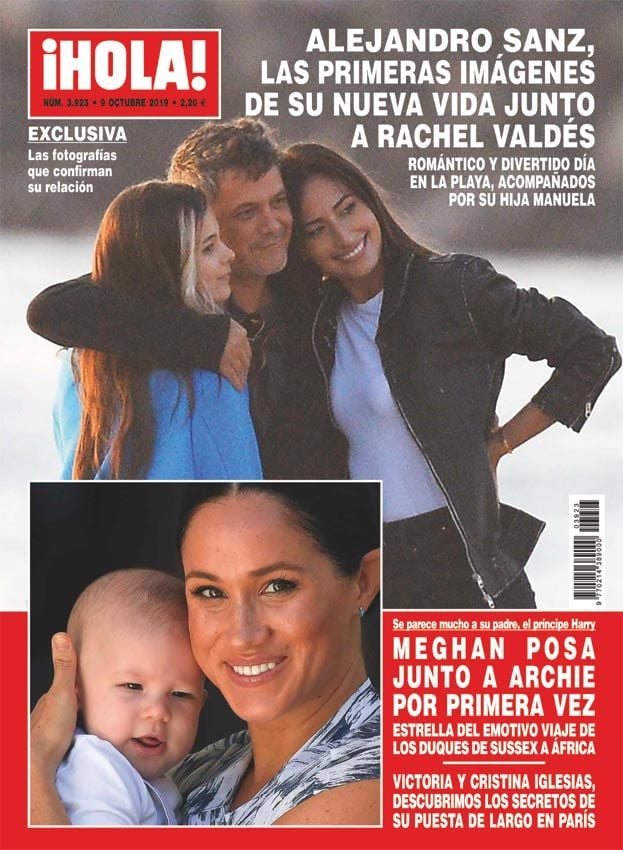 Portada de la revista ¡HOLA! con la exclusiva de Alejandro Sanz y Rachel Valdés