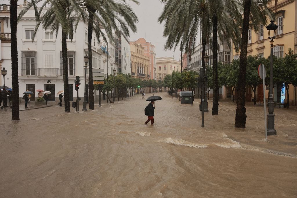 Las imágenes de la DANA a su paso por Jerez, en Cádiz