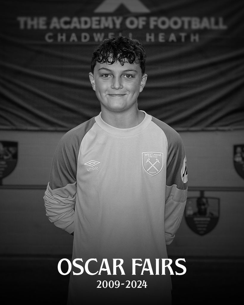 Muere Oscar Fairs, jugador del sub-15 del West Ham United 