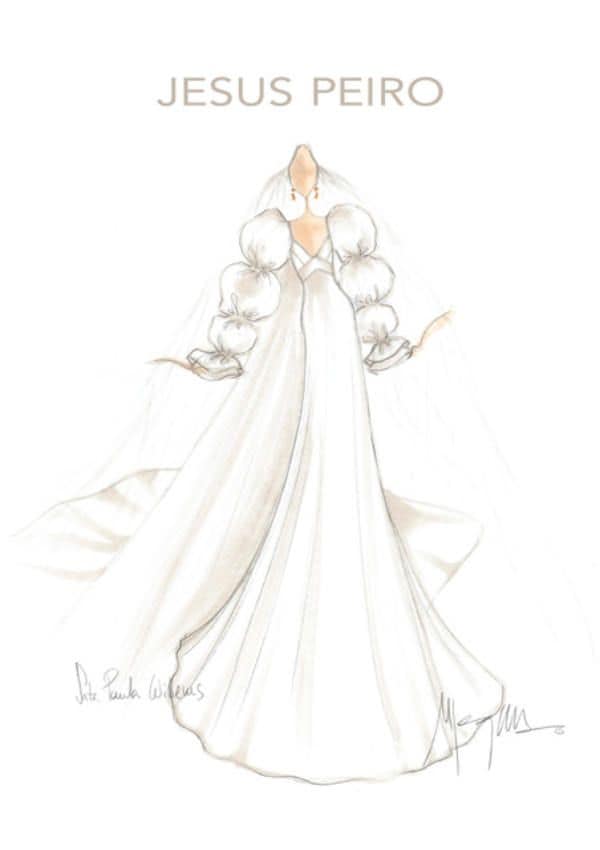 boceto vestido de novia Paula Willems