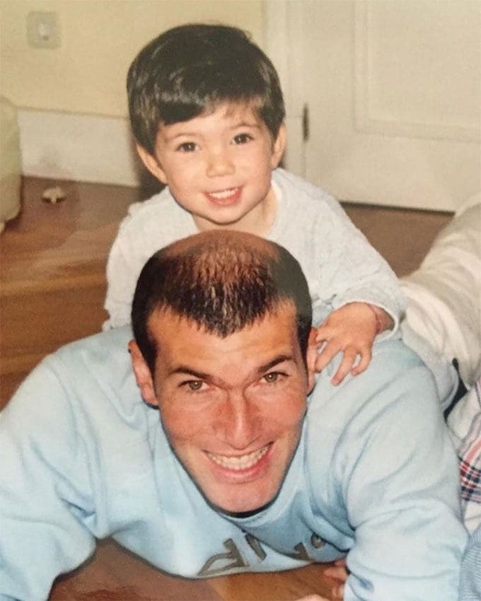 Zidane y su hijo Theo 