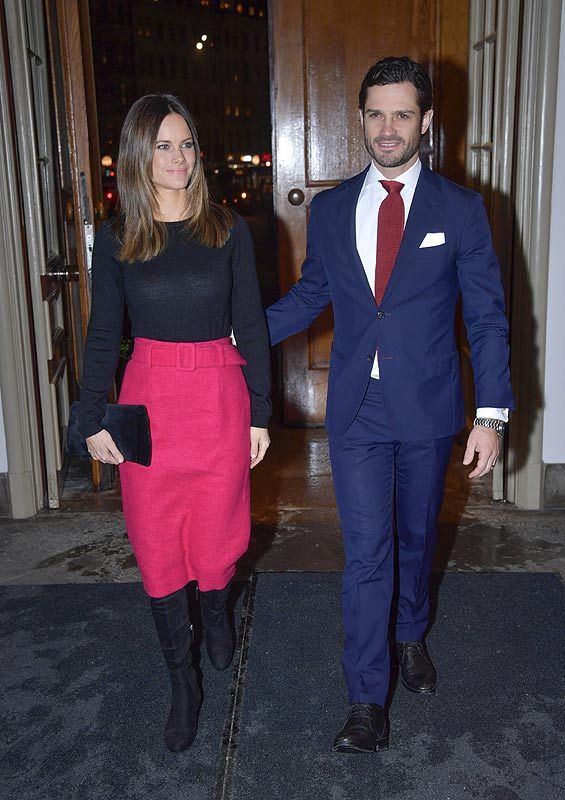 Sofía y Carlos Felipe de Suecia, sonrientes y muy cómplices en el tradicional concierto de Navidad