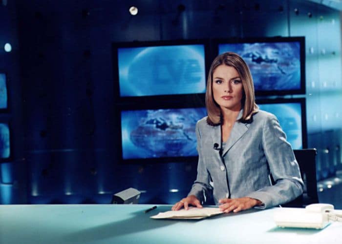 Letizia Ortiz presentando el telediario