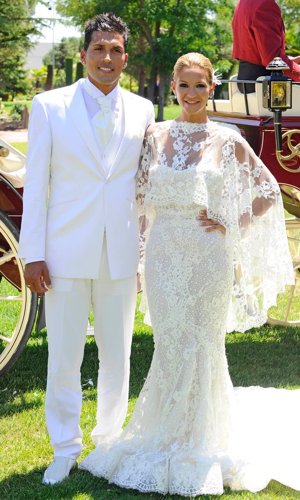 
Tamara Gorro y Ezequiel Garay, en el día de su boda, en junio de 2012.
