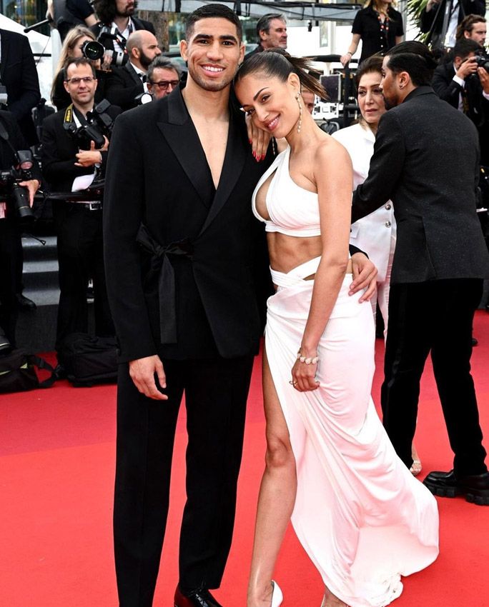 Hiba Abouk con su ex Achraf Hakimi en la pasada edición de Cannes