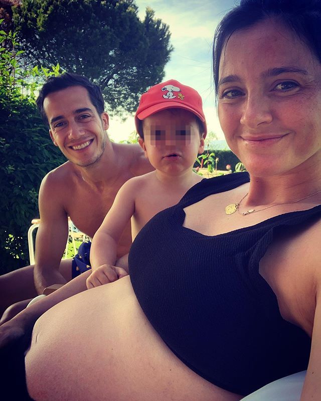 Lucas Vázquez con su familia