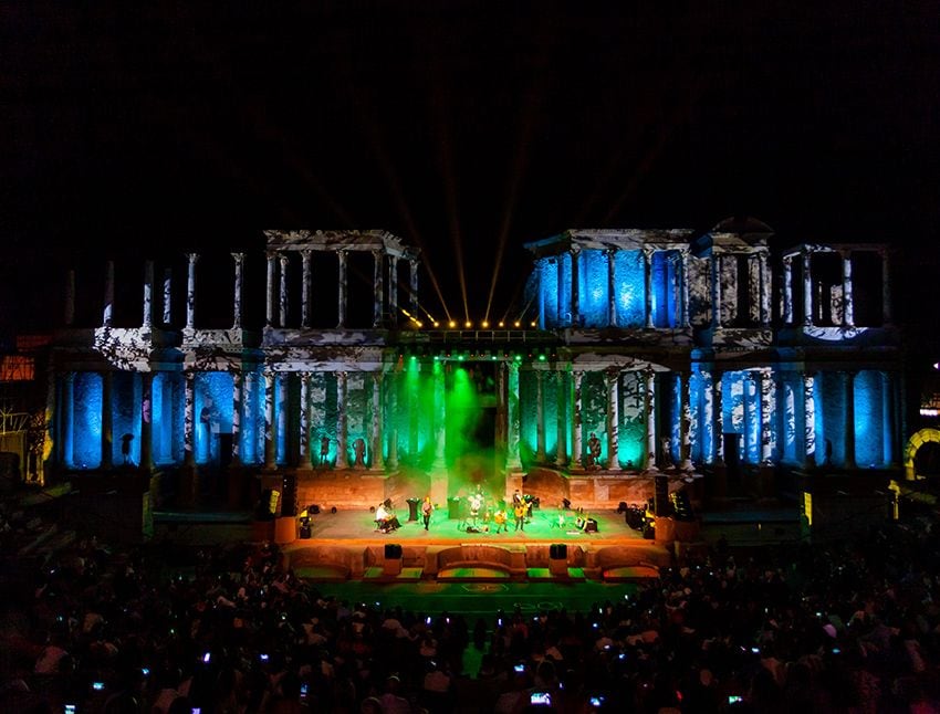 La Noche del Patrimonio: Ciudades Patrimonio, Teatro romano de Mérida