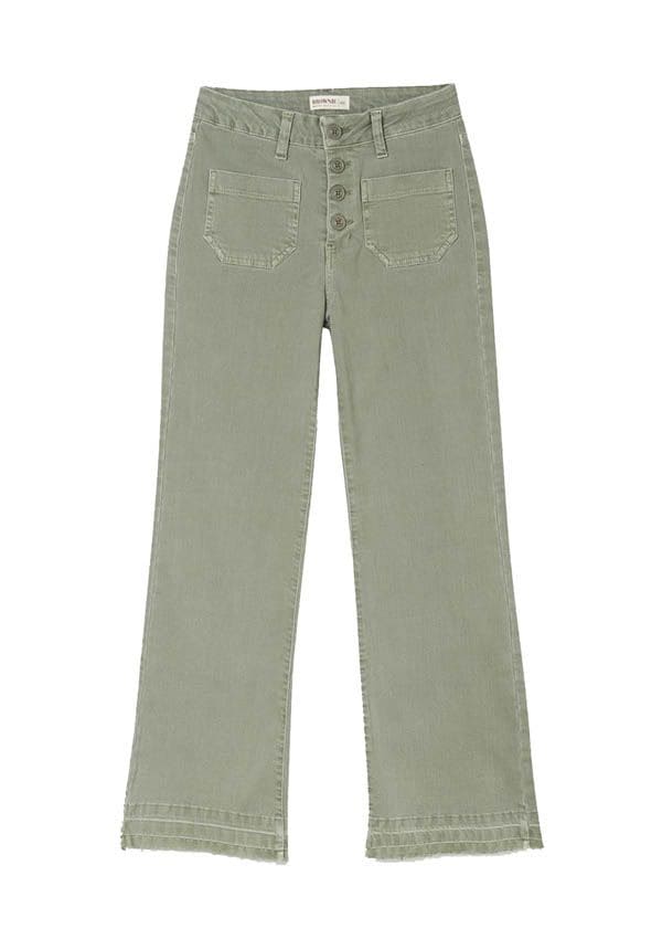 pantalones verde flare