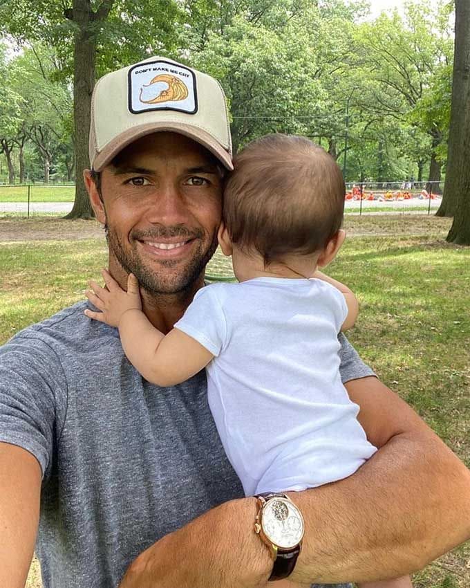 Fernando Verdasco con su hijo