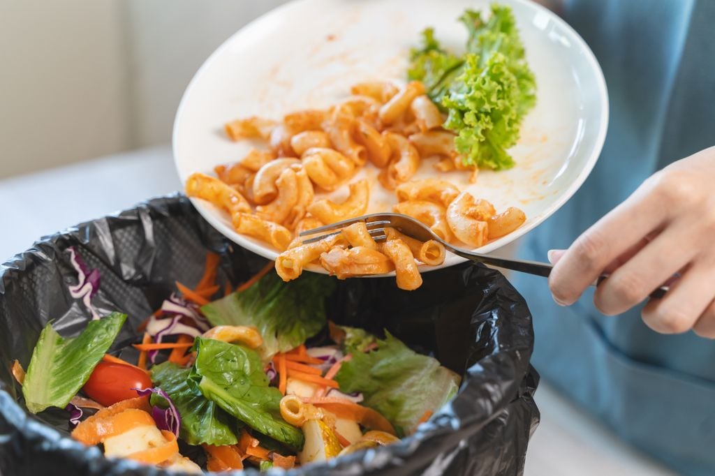 Sobras de pasta que se tiran a la basura