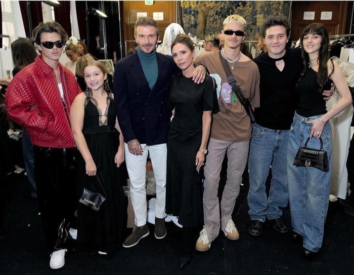 Victoria Beckham con su familia