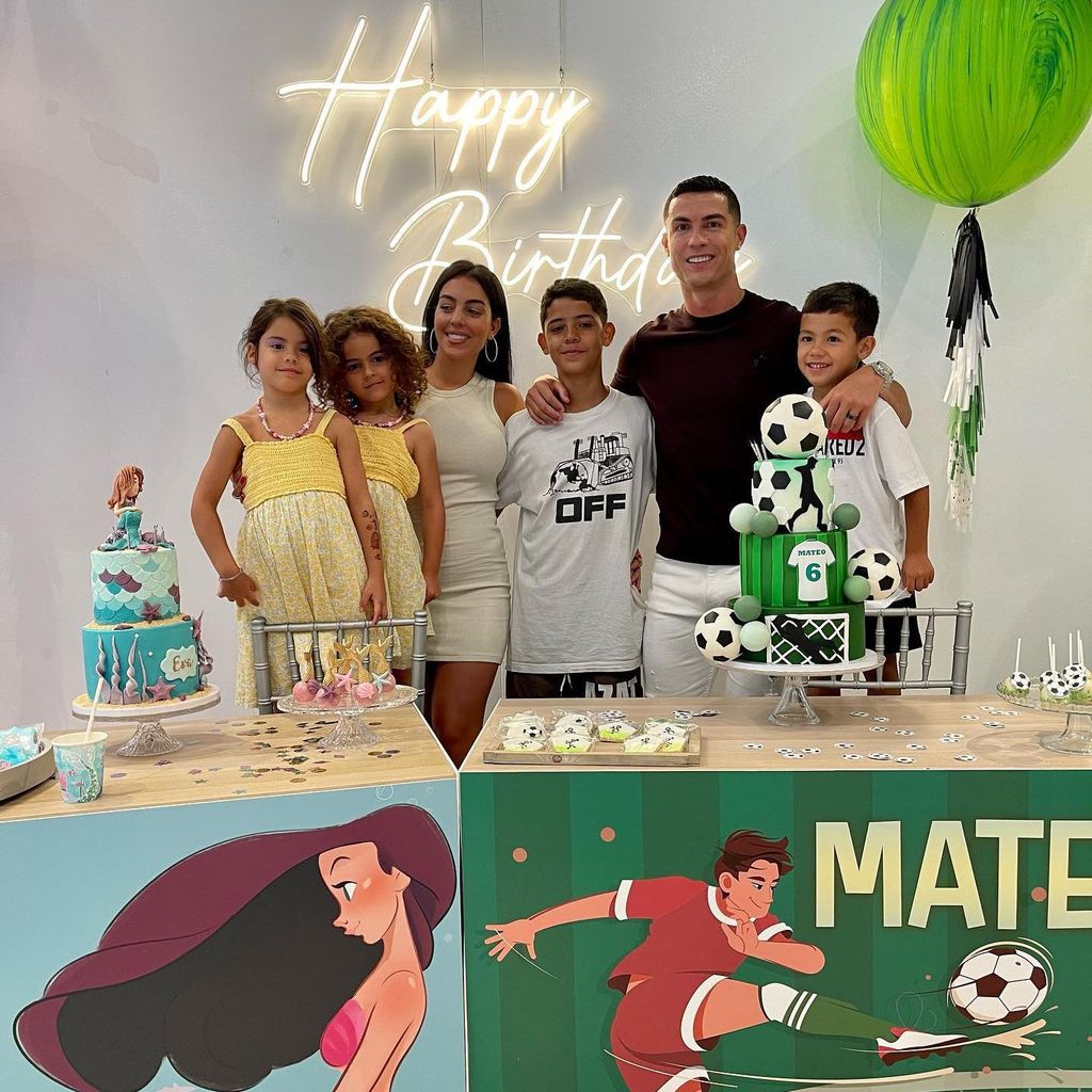 Georgina Rodríguez, Cristiano Ronaldo y sus hijos