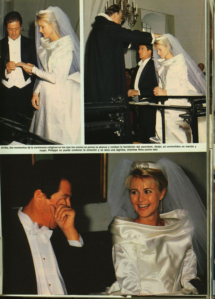 Boda de Philippe Junot con Nina Wendelboe-Larsen en ¡HOLA! 1987