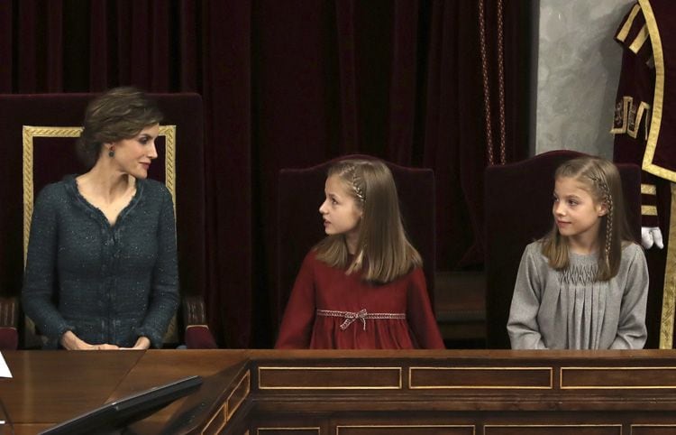 La reina Letizia con la princesa Leonor y la infanta Sofía