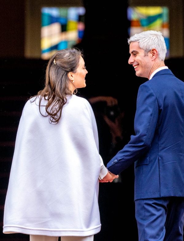 Alejandra de Luxemburgo y Nicolas Bagory en su boda civil