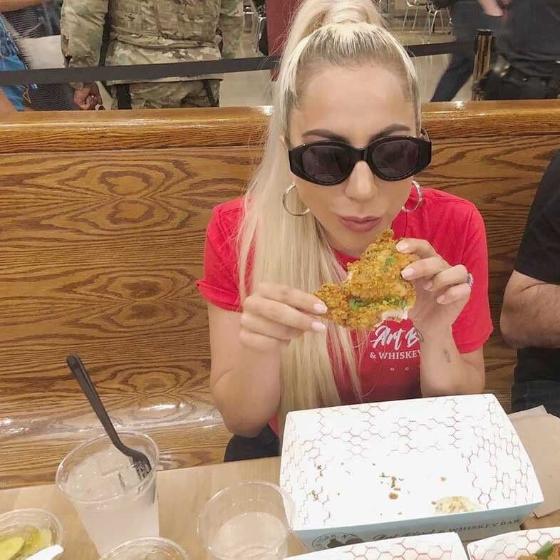 Los alimentos en los menús de Lady Gaga