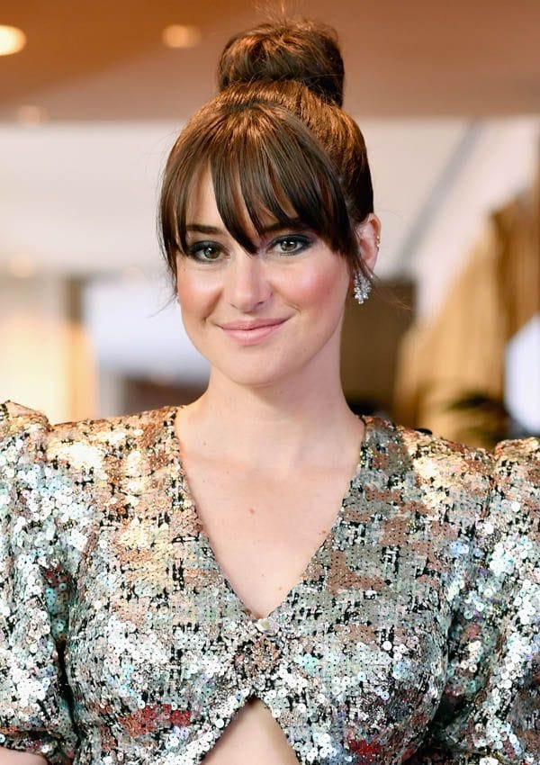 4 flequillo recto rostros triangulo invertido shailene woodley