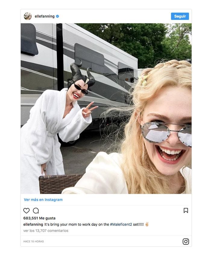 Angelina Jolie y Elle Fanning Instagram